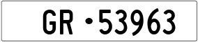 Trailer License Plate